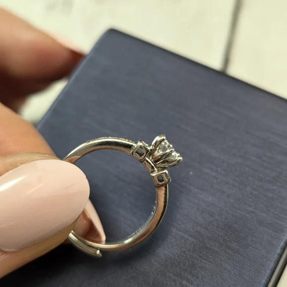 Sterling Silver Moissanite Ring